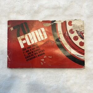 1970 Ford Truck Owner's Manual User‎ Guide Reference Operator Book Fuses Fluids